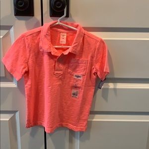 Boys Osh Kosh coral short sleeve shirt 4T
